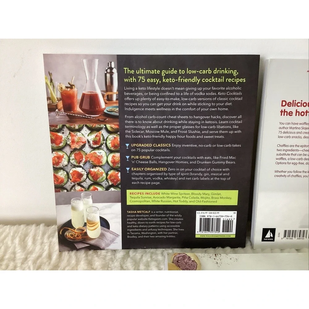 Paleo Hacks Keto Cookbooks Cocktails Fat Bombs Chaffles Lot of 3 Recipes Photos